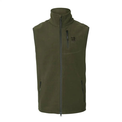 Olive green fleece waistcoat from Härkila Anniversary Fleece Waistcoat collection with practical details