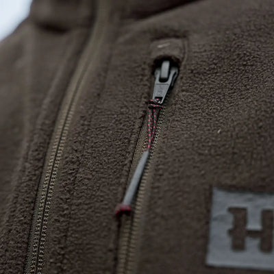 Brown fleece waistcoat with zipper, Härkila Aspire Fleece Waistcoat style perfect for outdoor adventures