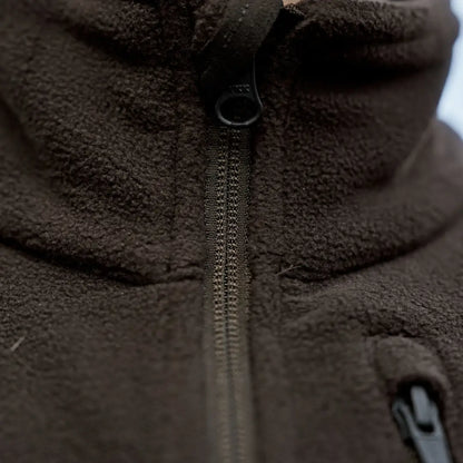 Brown fleece waistcoat with zipper for Härkila Aspire Womens Fleece Waistcoat collection