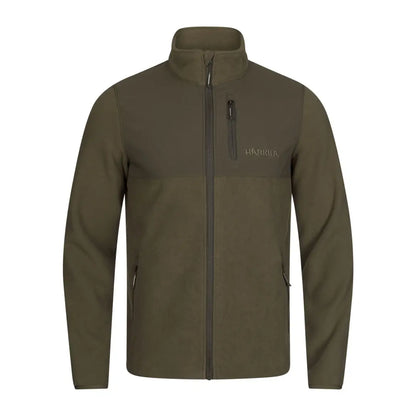 Olive green Härkila Fjell Fleece Jacket zip-up fleece jacket for outdoor adventures