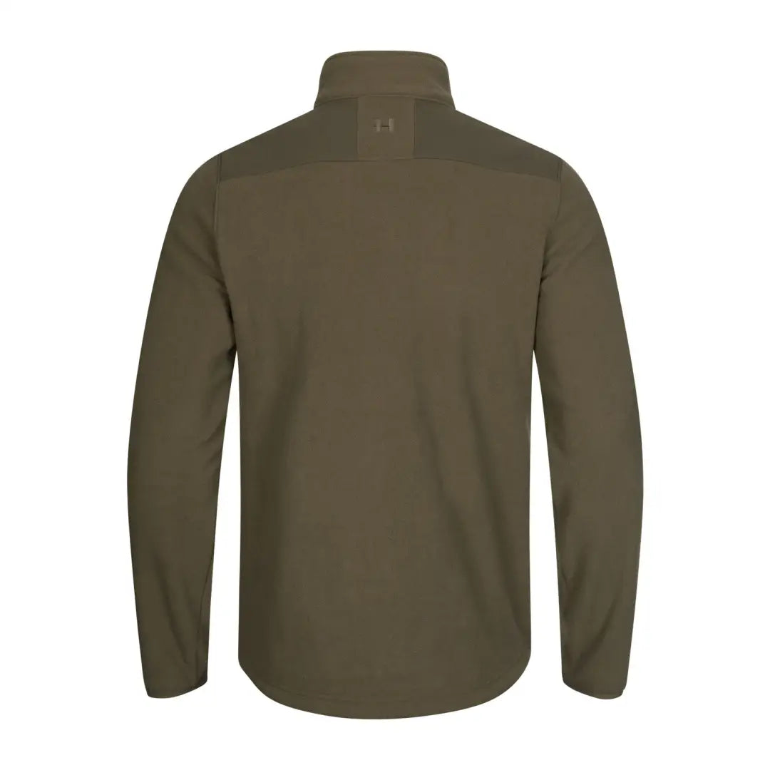 Olive green Härkila Fjell Fleece Jacket long-sleeved pullover for outdoor adventures