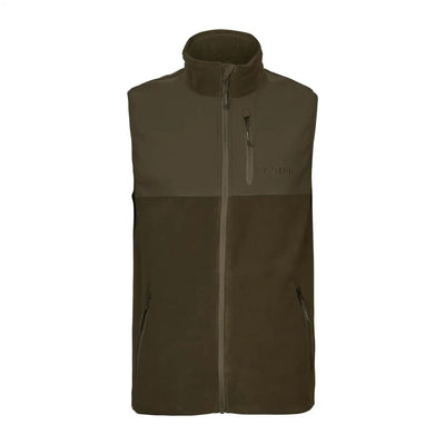 Olive green Härkila Fjell Fleece Waistcoat, breathable fleece waistcoat for outdoor wear