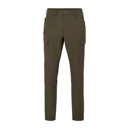 Olive green Hill Trousers in rugged country clothing for hunting adventures