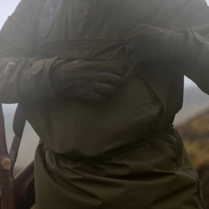 Olive green outdoor jacket from Härkila Orton Tech Packable Smock for country clothing