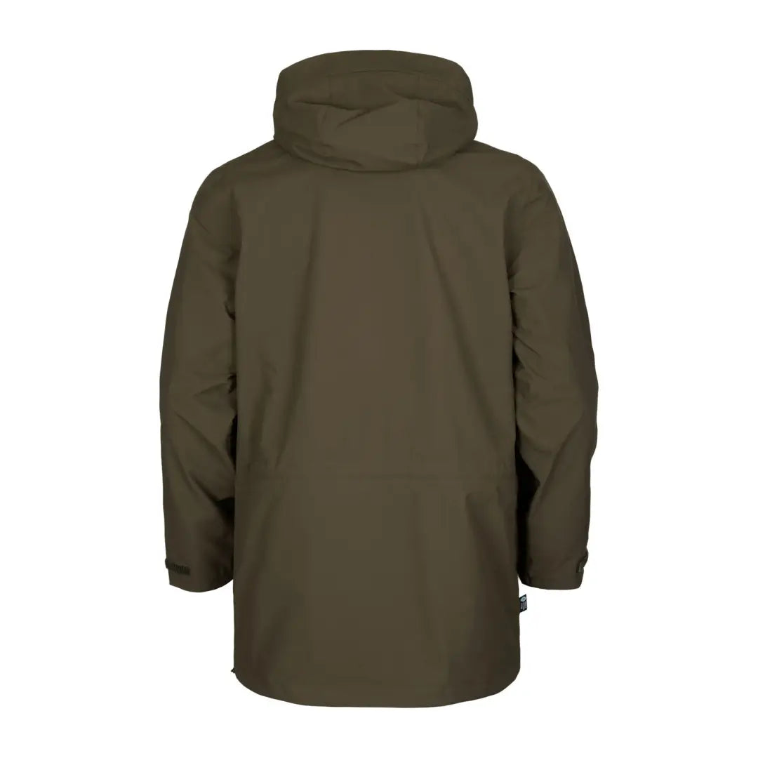 Olive green Härkila Orton Tech packable smock hoodie for country clothing adventures
