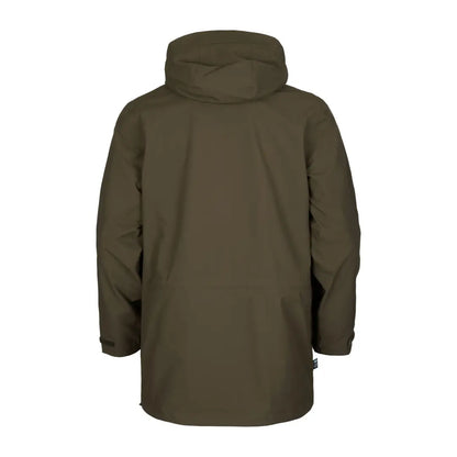 Olive green Härkila Orton Tech packable smock hoodie for country clothing adventures