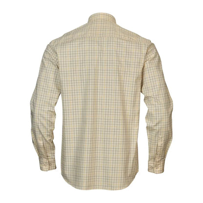 Beige plaid Härkila Portfield long sleeve shirt perfect for casual wear
