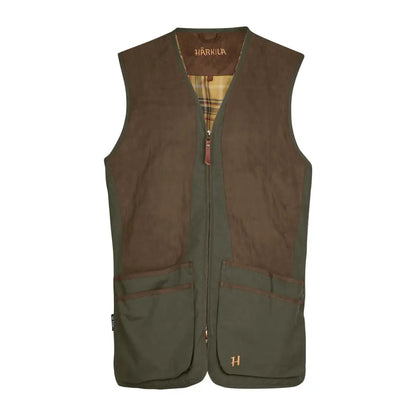 Olive green and brown Rannoch HSP Shooting Waistcoat for HSP Shooting enthusiasts