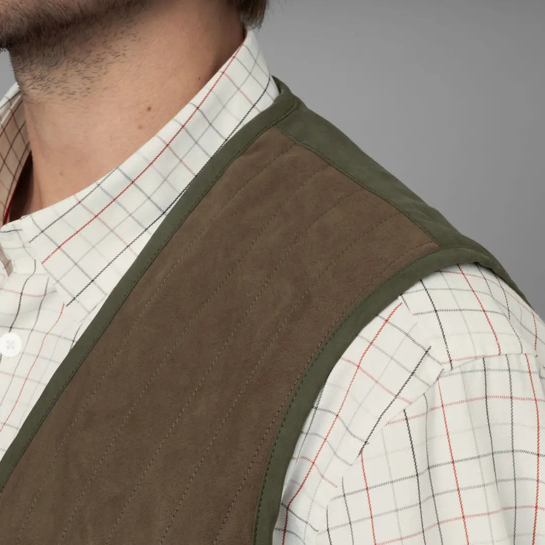 Olive green quilted vest from Härkila Rannoch HSP Shooting Waistcoat collection