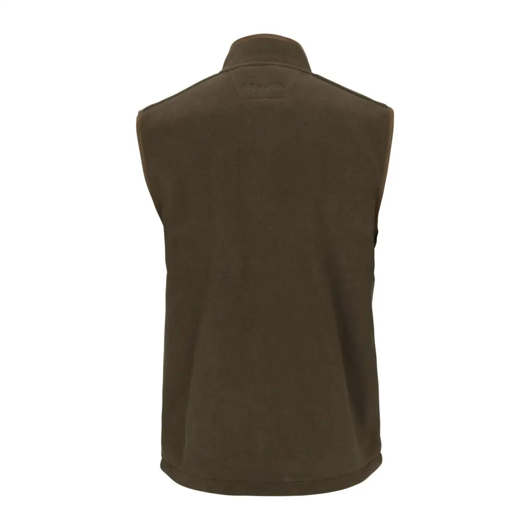 Olive green Härkila Sandhem Sherpa Fleece Waistcoat showcasing cozy sherpa fleece style