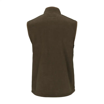 Olive green Härkila Sandhem Sherpa Fleece Waistcoat showcasing cozy sherpa fleece style