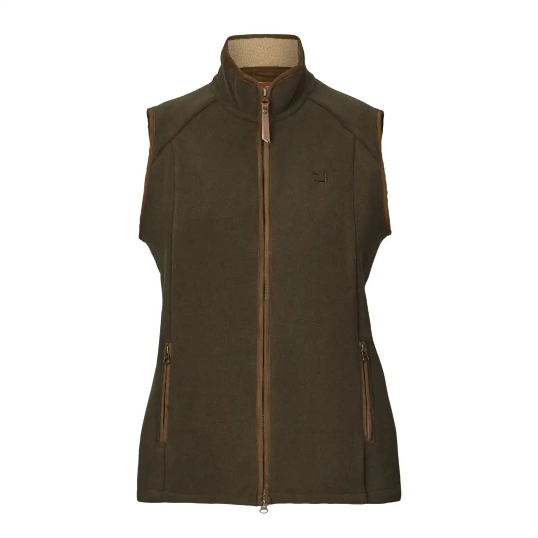Olive green Sherpa fleece waistcoat from Härkila Sandhem Womens Sherpa Fleece Waistcoat