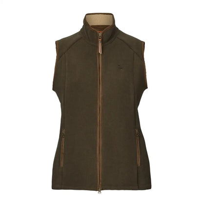 Olive green Sherpa fleece waistcoat from Härkila Sandhem Womens Sherpa Fleece Waistcoat