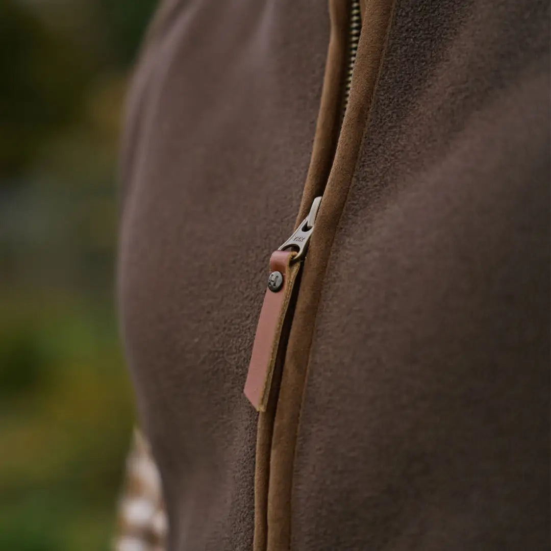 Brown Sherpa Fleece Waistcoat with zipper from Härkila Sandhem Womens Sherpa Fleece collection