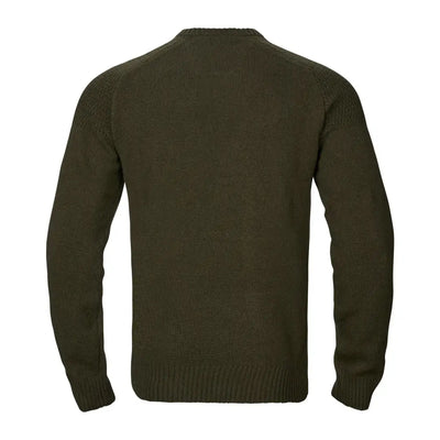 Olive green knit sweater from Härkila Vincent Merino V-Neck Pullover collection