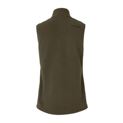 Olive green sleeveless fleece waistcoat from Härkila Womens Anniversary Fleece Waistcoat with practical outdoor leisure details