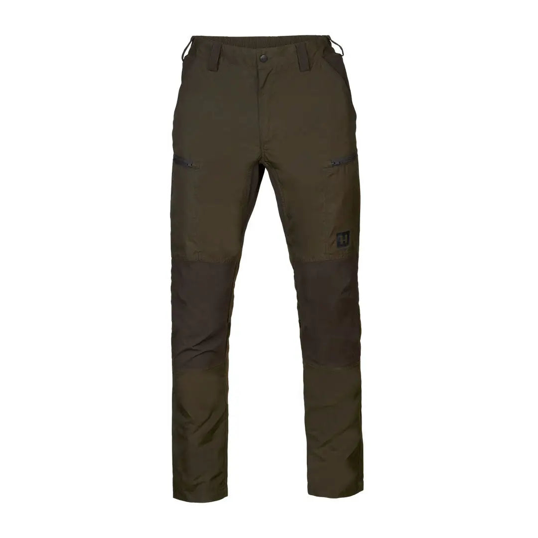 Olive green Harkila Fjell Trousers, perfect for outdoor adventures and country clothing