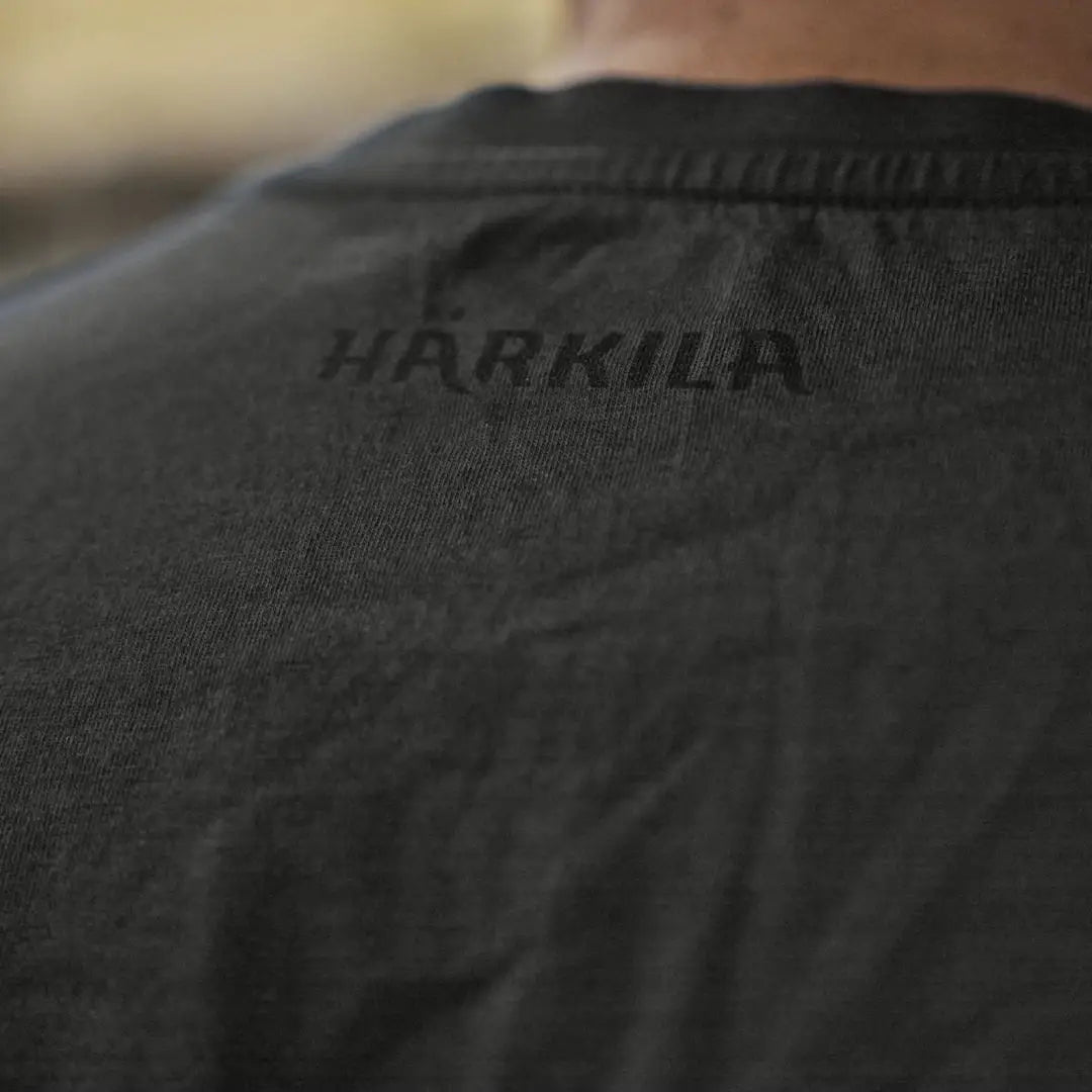Dark gray Harkila H-logo short sleeve T-shirt perfect for casual looks