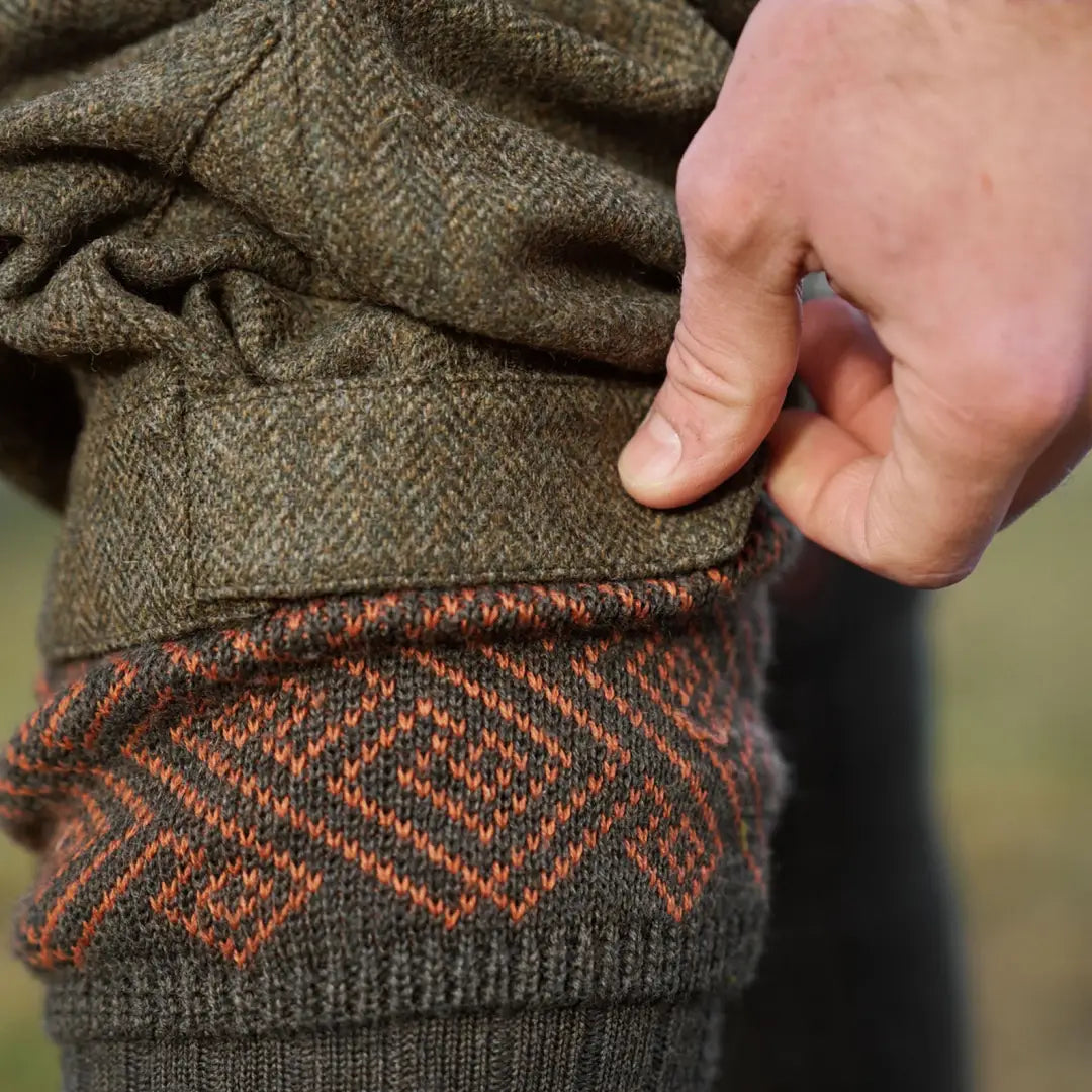 Herringbone tweed trousers and patterned knit socks from Harkila Kenmore GTX Breeks