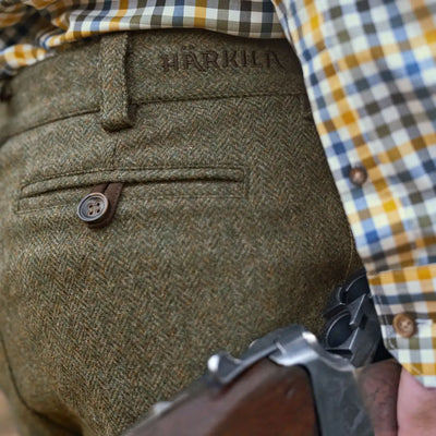 Tweed hunting trousers for men Kenmore GTX Breeks by Harkila, rugged GTX breeks