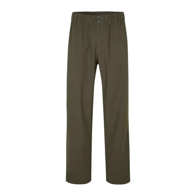 Olive green Harkila Orton Overtrousers with elastic waistband for casual comfort