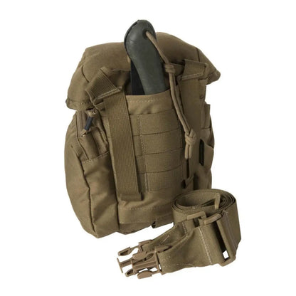 Military-style olive green Helikon-Tex Essential Cordura Kitbag with multiple compartments
