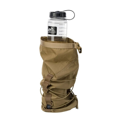 Tan tactical water bottle holder in Helikon-Tex Foxhole Bag for easy access on-the-go