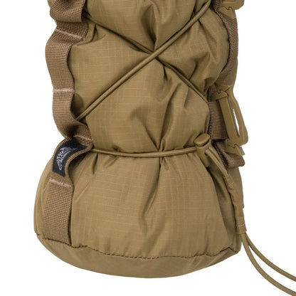 Tan Helikon-Tex Foxhole Bag features easy access gear compartment with drawstring closure