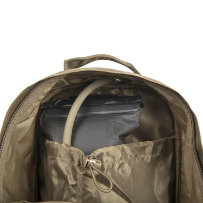 Tan Helikon-Tex Raccoon MK2 Cordura Backpack with open compartment and drawstring closure