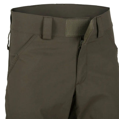 Olive green Helikon-Tex Woodsman Pants designed specifically for outdoor enthusiasts