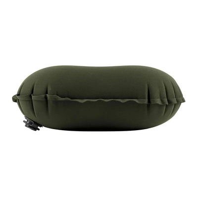 Inflatable dark green Highlander Nap Pak Camping Air Pillow for a great night’s sleep