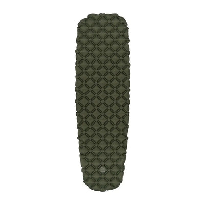 Dark green Highlander NAP-PAK inflatable sleeping mat with textured diamond pattern