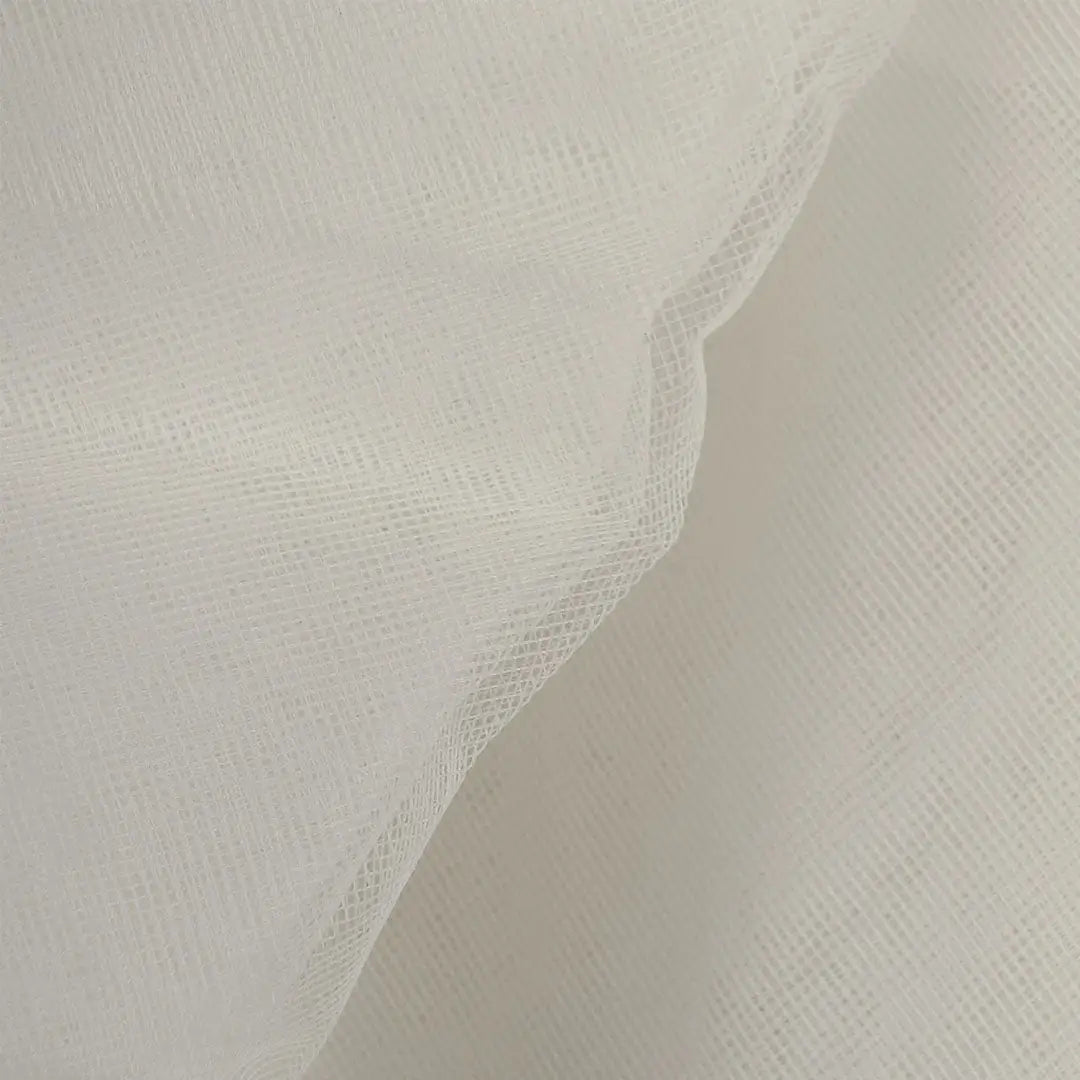 Delicate white fabric with soft folds and texture of Highlander Trekker Mosquito Net