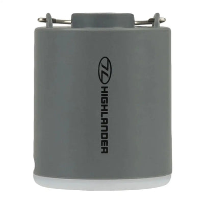 Gray cylindrical container with metal handles for Highlander Wee Banshee Micro Air Pump