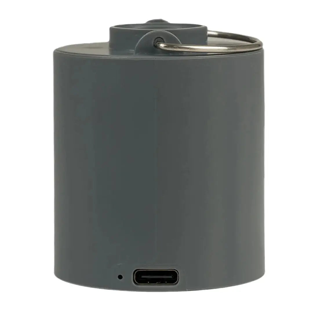 Gray cylindrical speaker with metal loop on Highlander Wee Banshee Micro Lightweight Air Pump