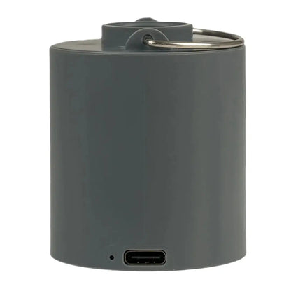 Gray cylindrical speaker with metal loop on Highlander Wee Banshee Micro Lightweight Air Pump