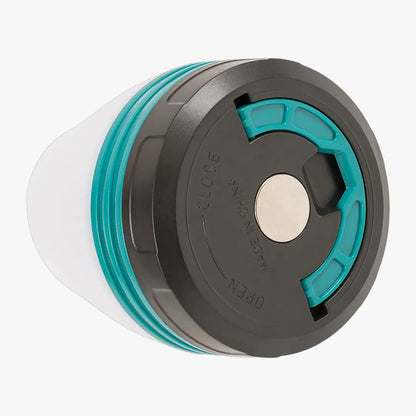 Faucet aerator in black and teal for versatile camping with Highlander Wee Lantern outdoor light