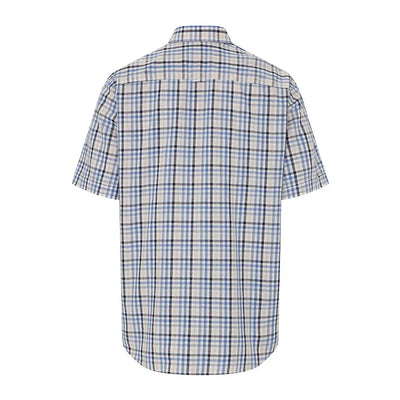 Plaid short-sleeved shirt in two tone gingham from Hoggs Of Fife Aberdour collection