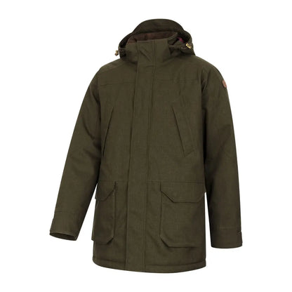Hoggs of Fife Argyll II Jacket: olive green waterproof parka with hood and pockets
