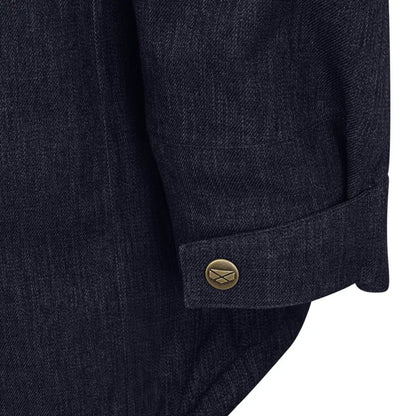 Hoggs of Fife Argyll II waterproof dark blue denim jacket with buttoned cuffs and subtle texture