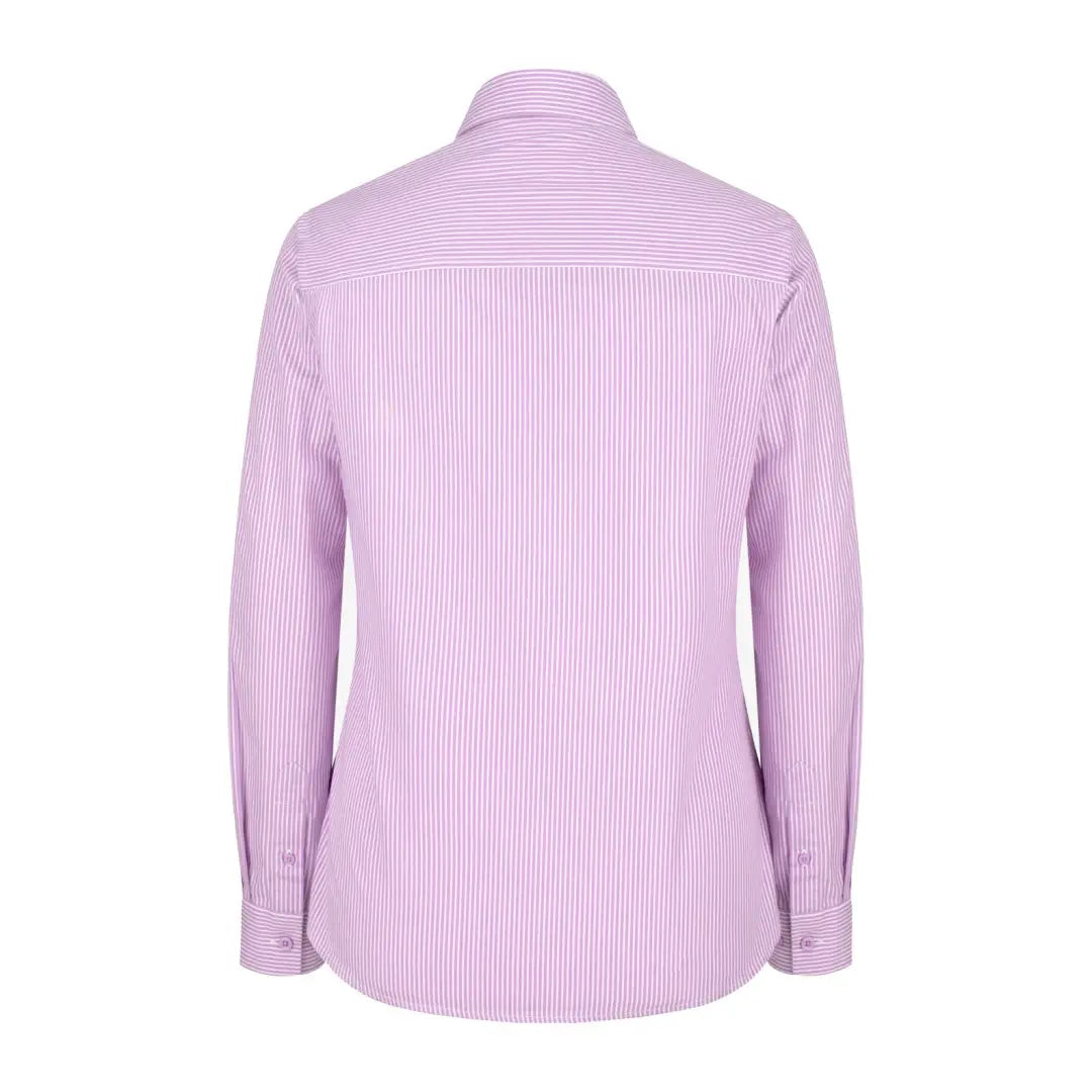 Women's Happy Camper Long Sleeve Tunic - Casual Pullover Top With Letter Print & Side Pockets In Purple/Pink