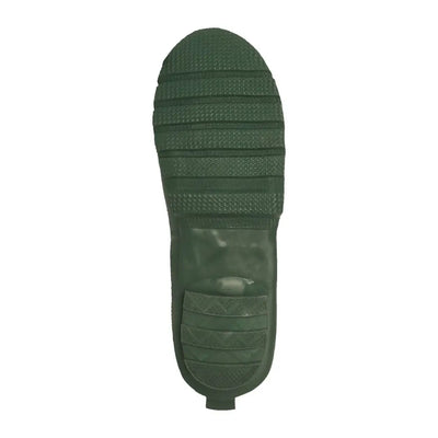 Green rubber boot sole and tread pattern of Hoggs Of Fife Braemar Wellington Boots