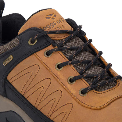 Brown and black leather shoe from Hoggs of Fife Corrie Adventure Lace Shoe collection