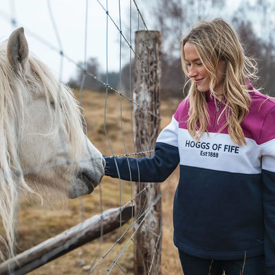 Color-blocked zip sweatshirt from Hoggs Of Fife Dumfries country clothing collection