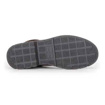 Dark gray Fife Dundas Lace boots sole with waffle-grid pattern for grip and style