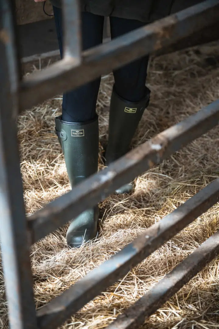 Hunter green Hoggs of Fife Field Sport neoprene-lined wellington boots for outdoor fun