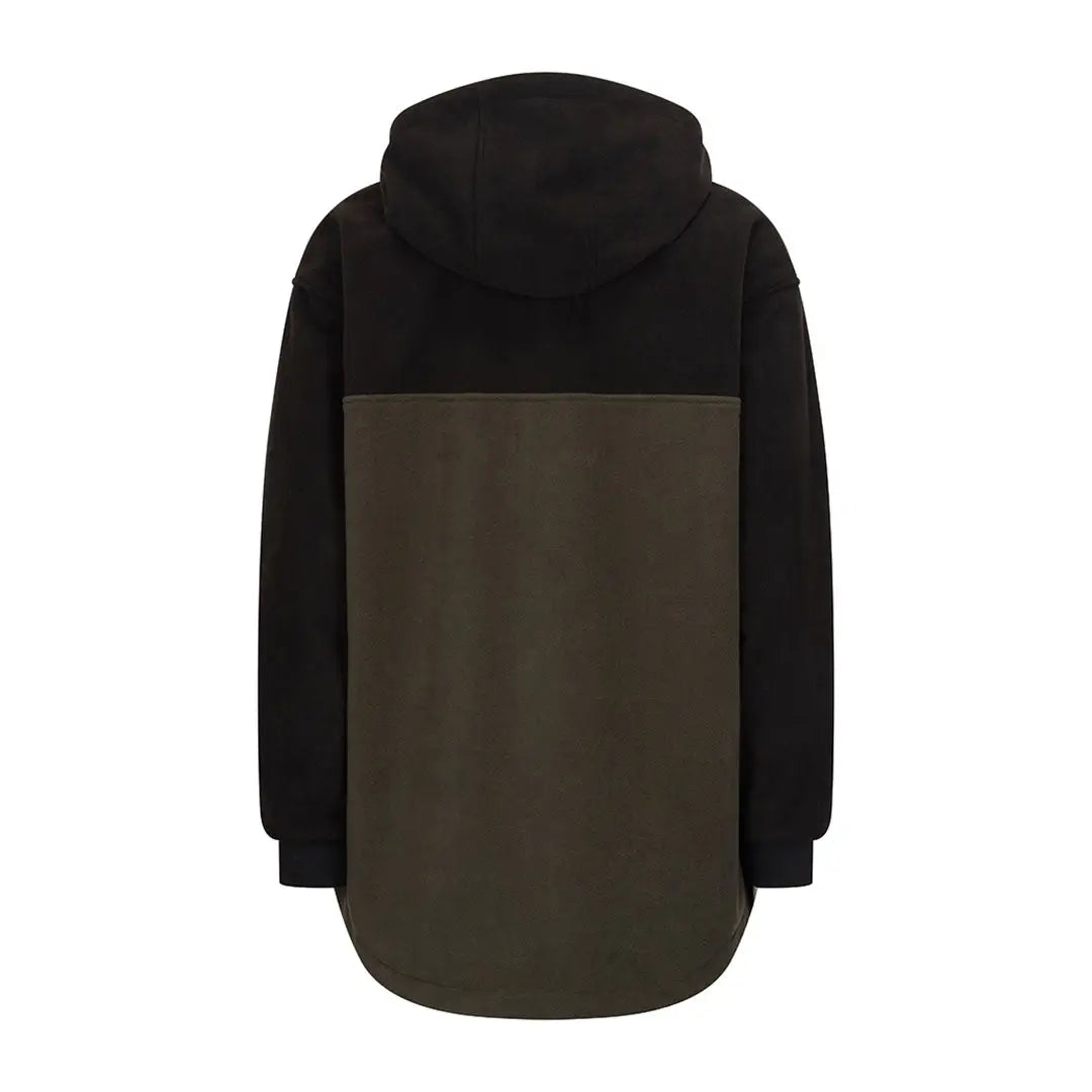 Hoggs of Fife Green King II Stormproof Hoody with black and olive green color-block design