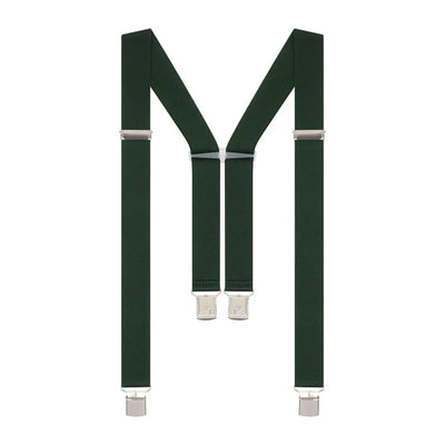 Dark green heavy duty braces with metal clips from Hoggs of Fife for style and support