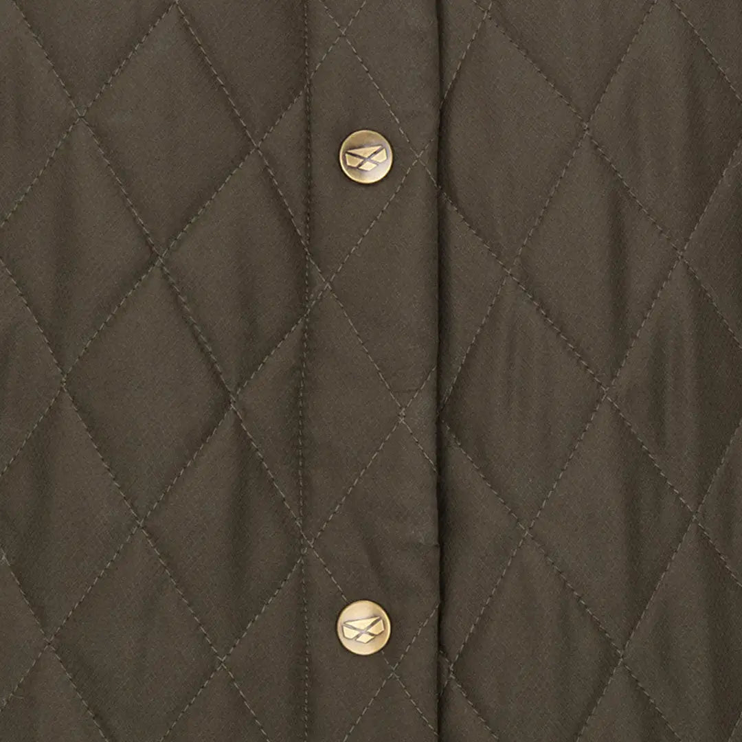 Dark green Fife Ladybank quilted jacket with gold buttons from Hoggs of Fife