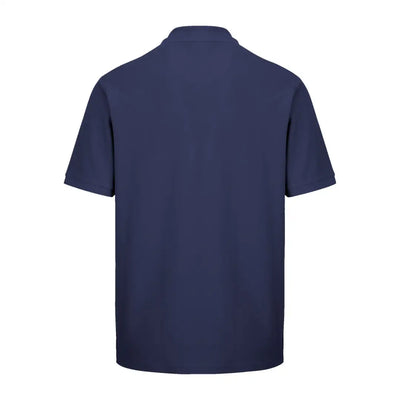Navy blue short-sleeved Fife Largs Polo Shirt from Hoggs Of Fife, perfect for casual wear